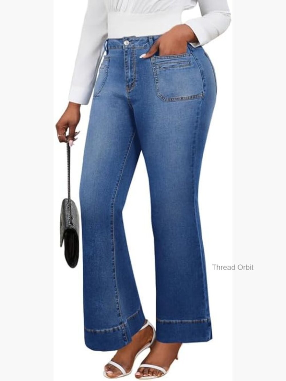 High Waisted Skinny Jeans Stretchy Denim Pants Work Pants Tapered Leg